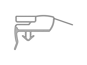Uszczelka drzwi zamrażarki Electrolux / AEG czarna 563 x 520 mm 2426448227