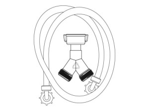 Wąż doprowadzający ciepłą wodę do pralki Electrolux / AEG 1300 mm 1325115630