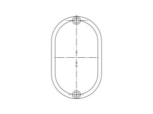Zaślepka śruby uchwytu drzwi do urządzenia chłodniczego Electrolux / AEG 15,5 x 9 x 4 mm