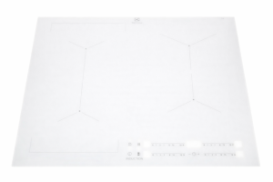 Szklana płyta grzejna do płyty kuchennej Electrolux / AEG biała 590 x 520 mm