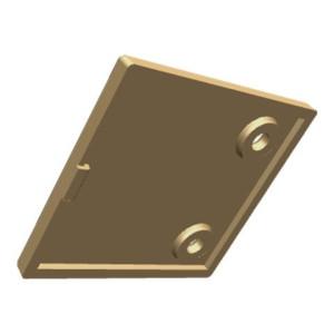 Zaślepka otworu zawiasu do lodówki Electrolux / AEG biała 47 x 52 mm 8090624019