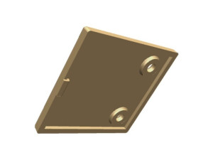 Zaślepka otworu zawiasu do lodówki Electrolux / AEG biała 47 x 52 mm 8090624019