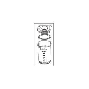 Szklany pojemnik do blendera Electrolux / AEG bez noża i mocowania 4055824116