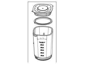 Szklany pojemnik do blendera Electrolux / AEG bez noża i mocowania 4055824116