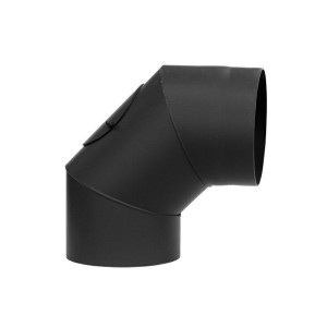 Kolano stałe z rewizją 45°/90° czarne 2 mm DARCO