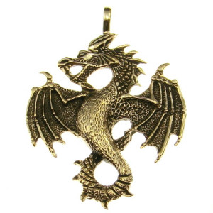 Fantasy Bronzeanhänger Drache | MEGALITH