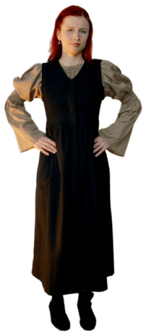 Mittelalterbluse, dunkelbraun, XXXL | LEONARDO CARBONE