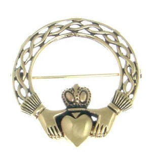 Bronze-Brosche Claddagh | MEGALITH