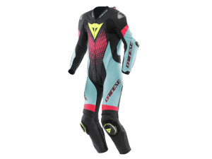 Lederkombi Dainese Laguna Seca 6 Perforiert Einteiler Schwarz Blau Pink, 50
