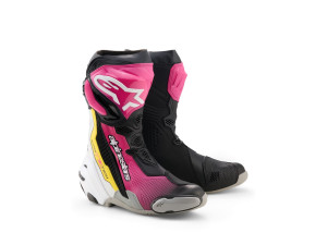 Stiefel Alpinestars Supertech R Boots Magenta White Yellow, 46 EU