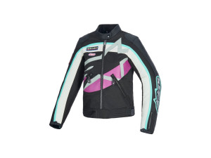 Womens Idles Jacket Damen Motorradjacke, S, black off white purple