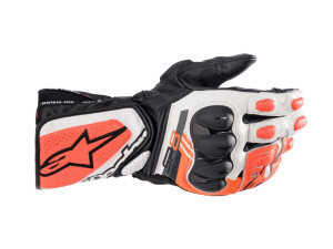 Motorradhandschuhe Alpinestars SP-8 V3 Gloves Black White Red Fluo, M