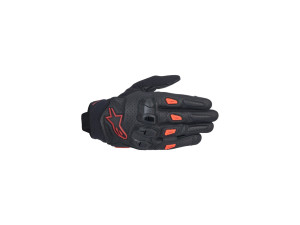 SP X 7 Air Gloves kurze Motorradhandschuhe, XL, black dark red red fluo