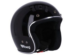 Jett Solid Gloss Black Open Face Helm Jethelm Motorradhelm, S