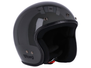 Jett Solid Slate Grey Gloss Open Face Helm Jethelm Motorradhelm, XXL