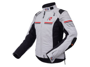 Motorradjacke Rukka Armatou-R Lady Jacket light grey red, 40