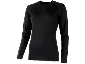 Unterhemd Rukka Wool-R Lady Longsleeve Langarm Shirt Merinowolle schwarz, XL