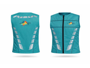 Börjes Warnweste Leuchtweste blau, 4XL/5XL