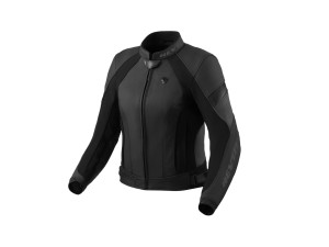 Xena 4 Ladies Schwarz Anthrazit Damen Motorradjacke Lederjacke, 40