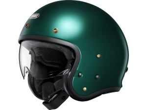 J.O2 Solid British Green Open Face Helm Jethelm Motorradhelm, M