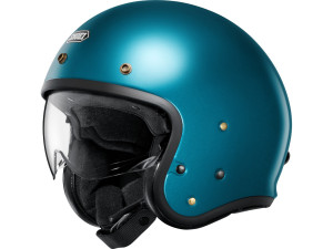 J.O2 Solid Laguna Blue Open Face Helm Jethelm Motorradhelm, M