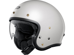 J.O2 Solid Off White Open Face Helm Jethelm Motorradhelm, XXL