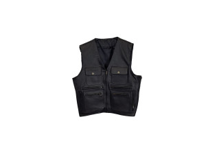 Lederweste Motomagnet Bullet schwarz, M
