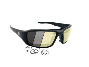 New York 24 selbsttönende Motorradbrille Sonnenbrille, gelb selbsstönend