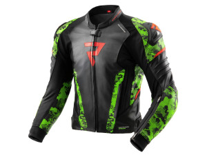 Veloce Camo sportliche Motorradjacke Lederjacke, 52