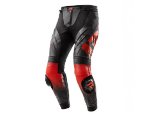 Inferno Pants sportliche Motorradhose Lederhose, 58, schwarz-flou red