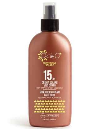 OCLEO' Crema Abbronzante 15  Attivante  250 Ml