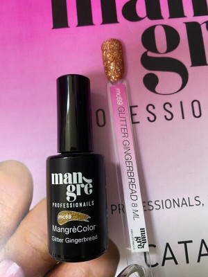 MANGRE' Smalto Semipermanente  Glitter Gingerbread Mc 69  8 Ml