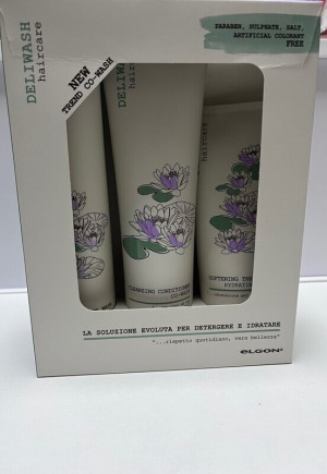ELGON Deliwash Hair Care  Anti-Residue Wash 250 Ml Cleansing Conditioner 300 Ml Softening Treatment 200 Ml