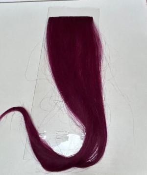 EUROSOCAP Invisible 3 Clip  50/55  Capelli Veri Red Violet