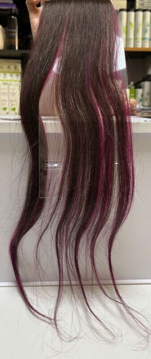 EUROSOCAP Invisible 3 Clip  50/55 Cm 4red/violet Capelli Veri
