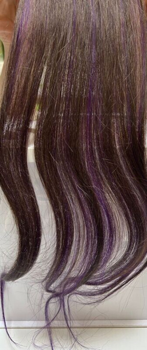 EUROSOCAP Invisible 3 Clip  50/55 Cm 4 Castano Violet Capelli Veri
