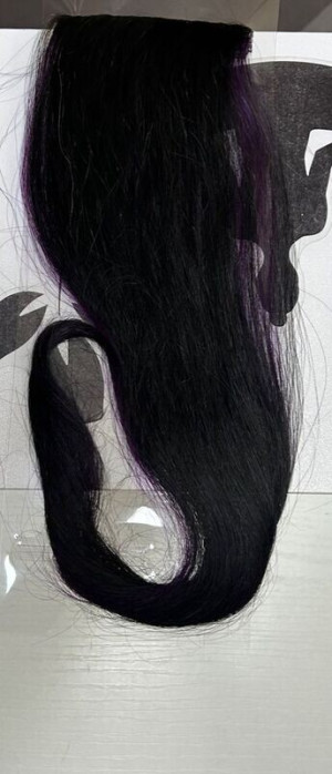 EUROSOCAP Invisible 3 Clip  50/55 Cm Nero Viola Capelli Veri