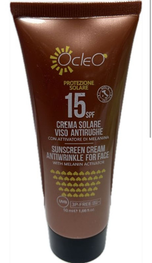 OCLEO' Crema Solare Viso Antirughe 15+  50 Ml