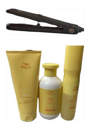 WELLA Piastra Retro' Coiffeur Straightener Ii( 3x9cm) Piu'Kit Mare  Professional Con Borsa