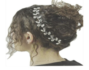 LABOR Fermaglio  Con Strass Con Brillantini A Forma Di Foglia