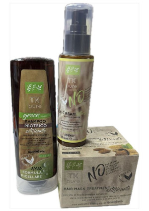 TK Kit  Con Shampoo 200 Ml Setificante Maschera 250 Ml Setificante Piu' Silk Cream 100 Ml No Rinse