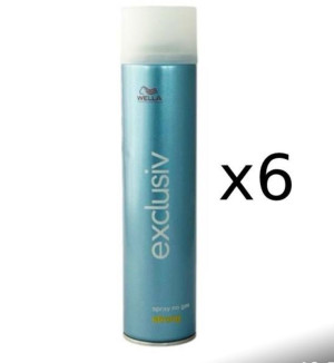 WELLA Kit  6 Pz Lacca Exclusive No Gas Forte + 6 Pz Decolorante  Blondor 800 Gr