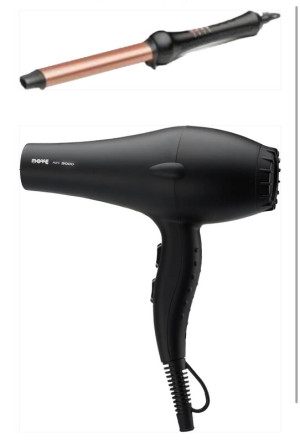 RETRO' Ferro Curl Wave Styler I(14x19mm) Coiffeur Piu' Phon Move Air 9000 Black 2100 Watt
