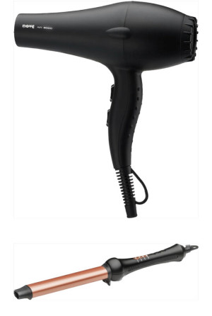 MOVE Phon  Air 9000 Black 2100 Watt Piu' Ferro Retro' Curl Wave Styler I 14x19mm