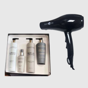 RETRO' Kit Ricostruzione Excelsa Collagen Treatment  Professional In Omaggio Phon Black Star Turbo Piuma 1700 Watt