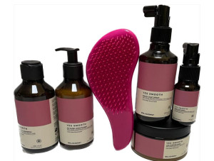 ELGON Kit Completo Anticrespo Yes Smooth Con Shampoo 250,Mask,250,Conditioner,200,Magic Coat Spray Da 50 E 200 Ml In Omaggio Spazzola Kolortangle Piu'