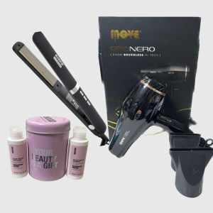MOVE Phon  Oro Nero 2200 Watt Piu' Piastra Kiepe   In Omaggio Kit Da Viaggio Holiday Mood Color Protect