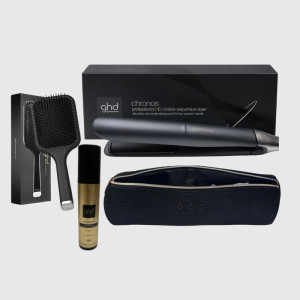 GHD Set Completo  Piastra  Chronos Nera Bodyguard  Spazzola Paddle Brush + Pochette