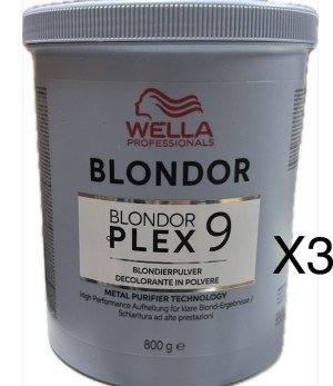 WELLA New Decolorante  Blondor Plex 800 Gr X 3 Pz