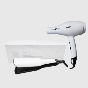 GHD Piastra  Chronos Max Bianca Piu' Phon Black Star Turbo Piuma Bianco 1700 Watt